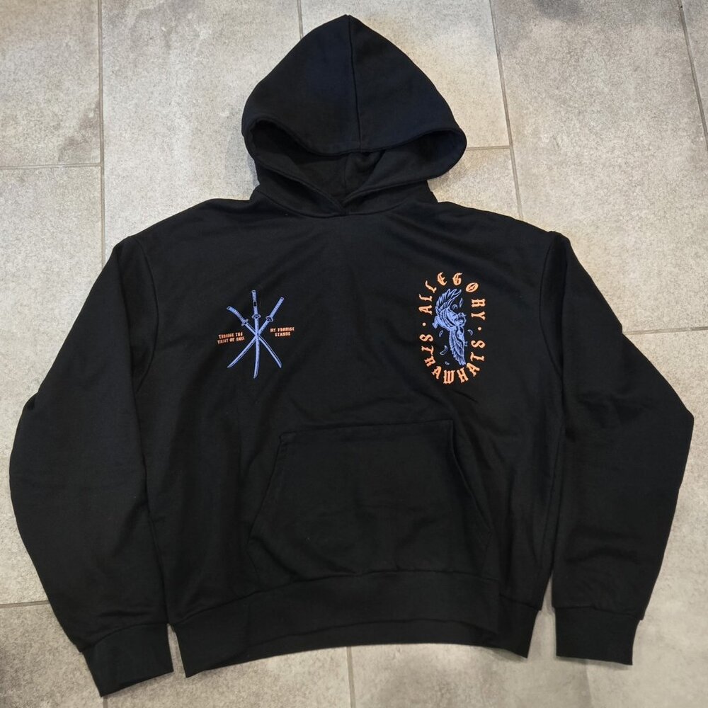 Allegory clothing Straw Hats Collection Hoodie My Promise Stands Sz Medium Goth - Picture 3 of 5